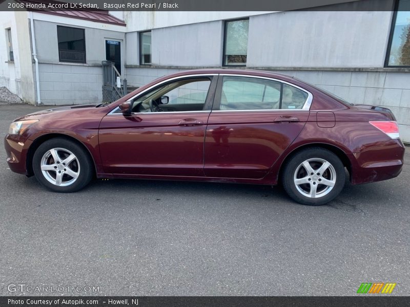 Basque Red Pearl / Black 2008 Honda Accord LX Sedan