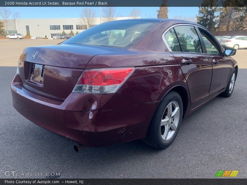 Basque Red Pearl / Black 2008 Honda Accord LX Sedan