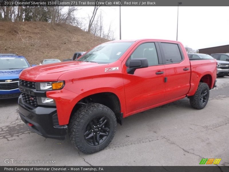 Red Hot / Jet Black 2019 Chevrolet Silverado 1500 Custom Z71 Trail Boss Crew Cab 4WD