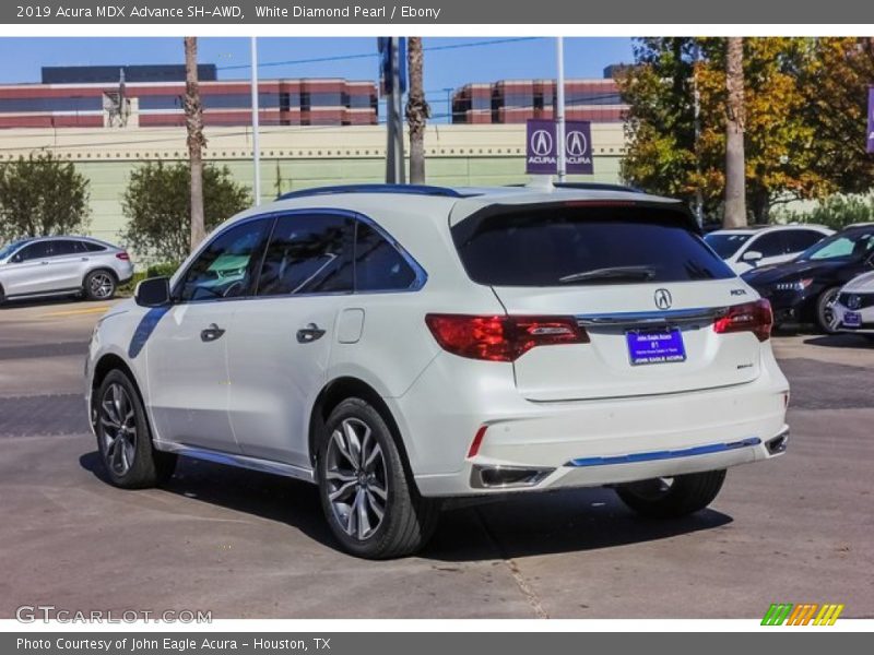 White Diamond Pearl / Ebony 2019 Acura MDX Advance SH-AWD