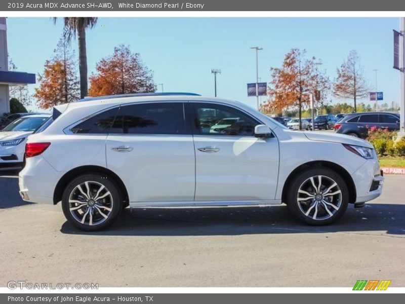 White Diamond Pearl / Ebony 2019 Acura MDX Advance SH-AWD