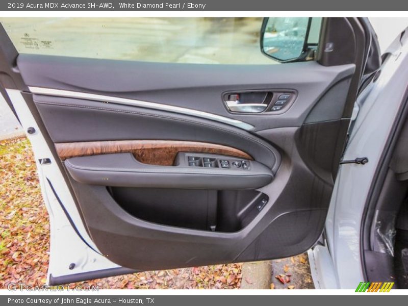 White Diamond Pearl / Ebony 2019 Acura MDX Advance SH-AWD