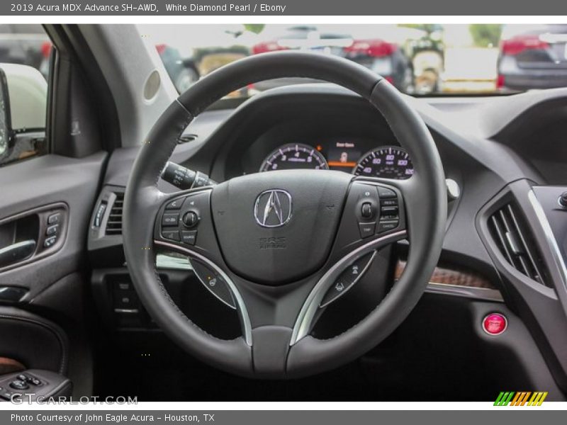 White Diamond Pearl / Ebony 2019 Acura MDX Advance SH-AWD