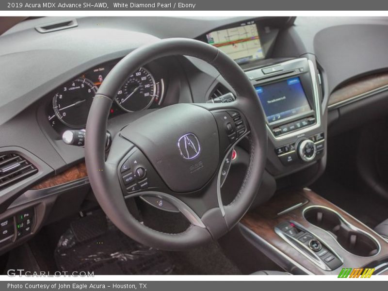 White Diamond Pearl / Ebony 2019 Acura MDX Advance SH-AWD