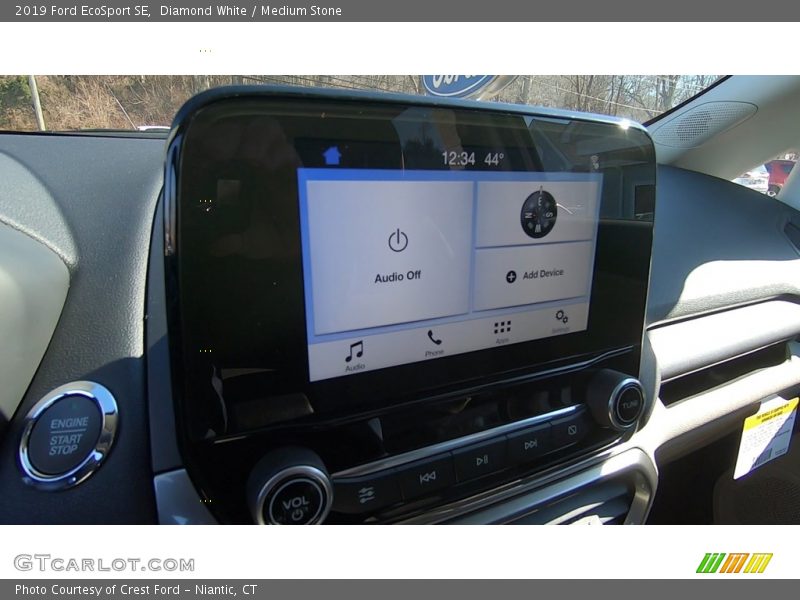 Diamond White / Medium Stone 2019 Ford EcoSport SE