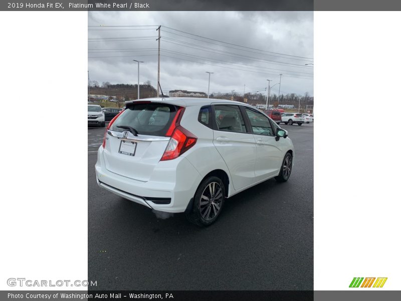 Platinum White Pearl / Black 2019 Honda Fit EX