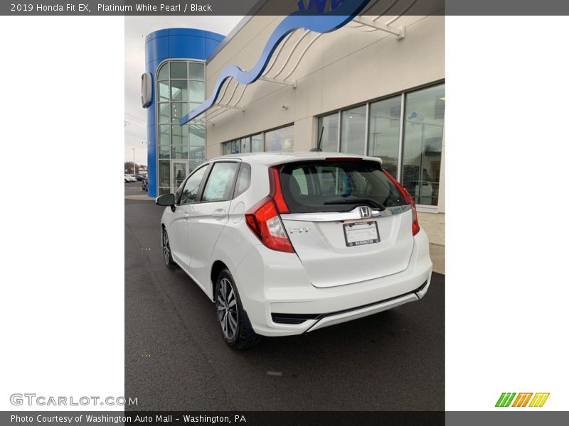 Platinum White Pearl / Black 2019 Honda Fit EX
