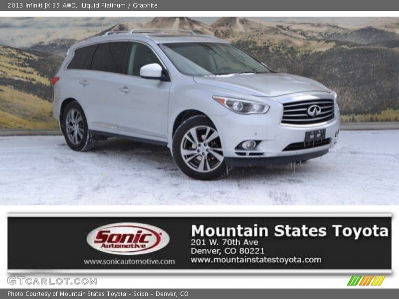 Liquid Platinum / Graphite 2013 Infiniti JX 35 AWD