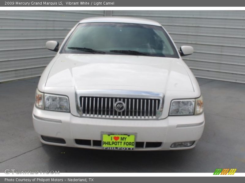 Vibrant White / Light Camel 2009 Mercury Grand Marquis LS