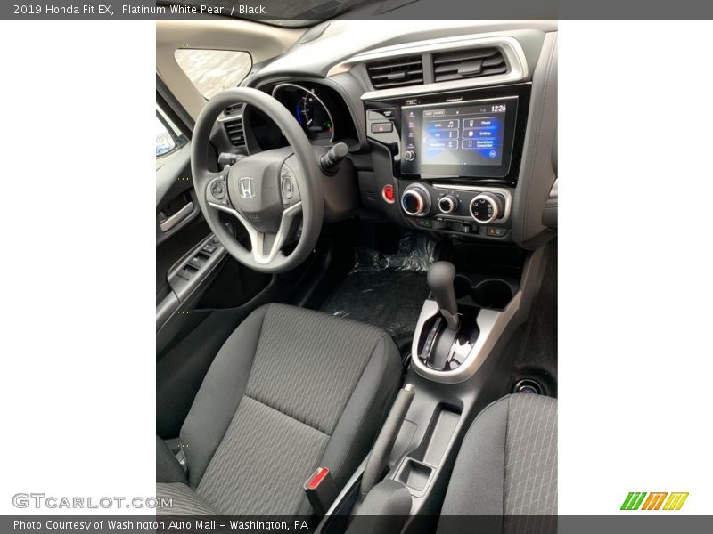 Platinum White Pearl / Black 2019 Honda Fit EX