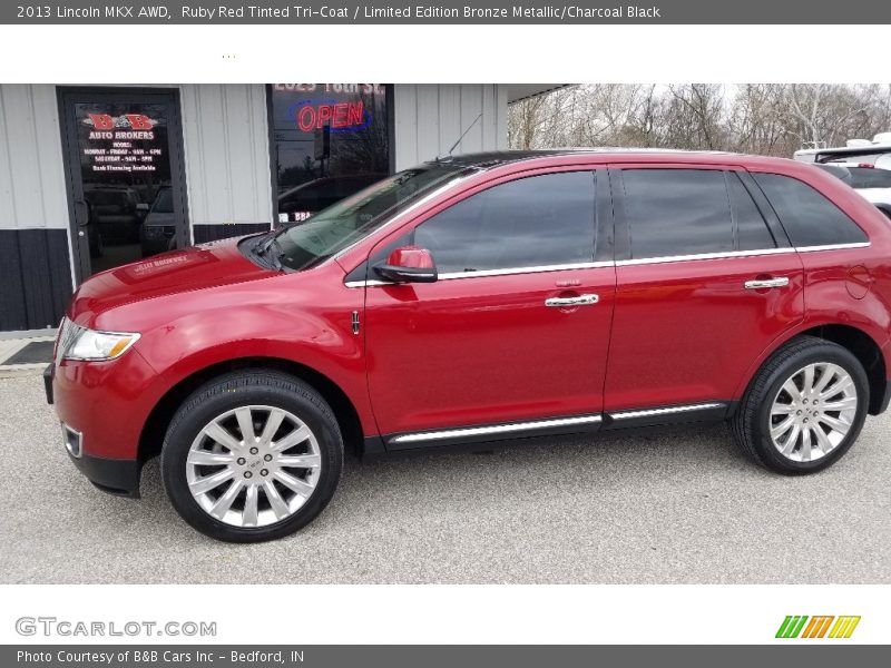 Ruby Red Tinted Tri-Coat / Limited Edition Bronze Metallic/Charcoal Black 2013 Lincoln MKX AWD