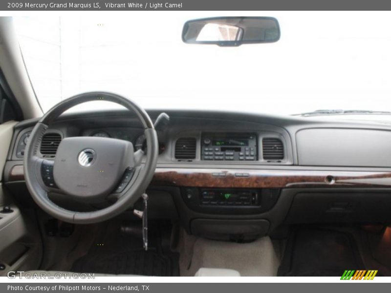 Vibrant White / Light Camel 2009 Mercury Grand Marquis LS