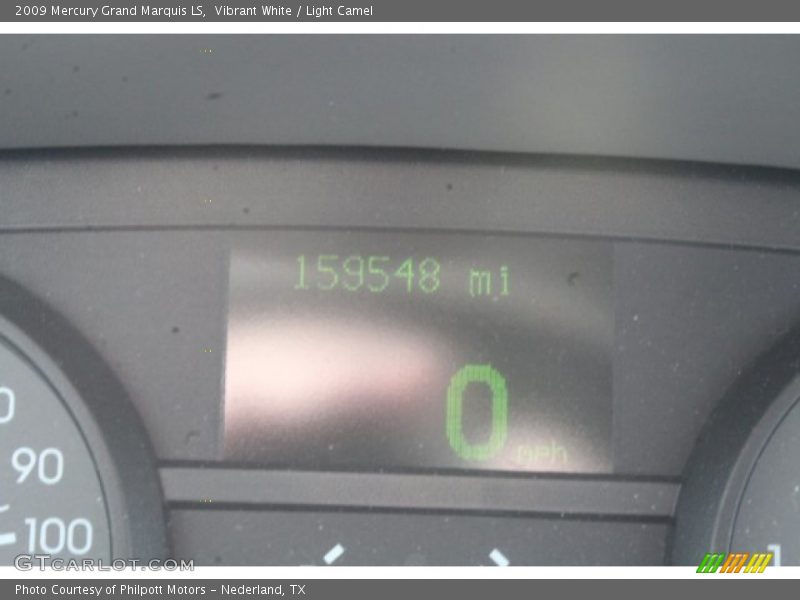 Vibrant White / Light Camel 2009 Mercury Grand Marquis LS