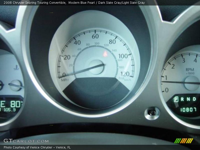 Modern Blue Pearl / Dark Slate Gray/Light Slate Gray 2008 Chrysler Sebring Touring Convertible
