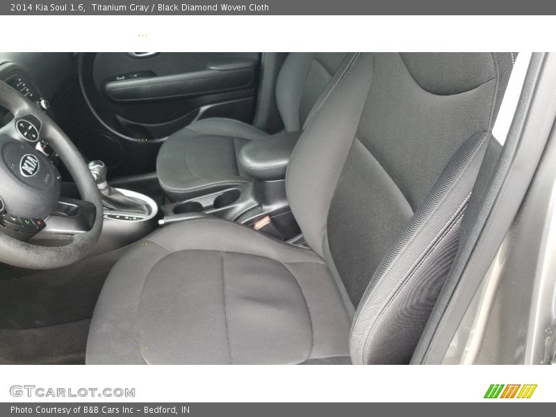 Titanium Gray / Black Diamond Woven Cloth 2014 Kia Soul 1.6