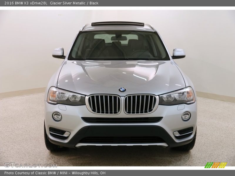 Glacier Silver Metallic / Black 2016 BMW X3 xDrive28i