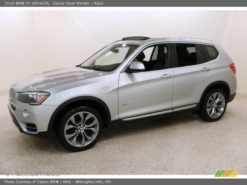 Glacier Silver Metallic / Black 2016 BMW X3 xDrive28i