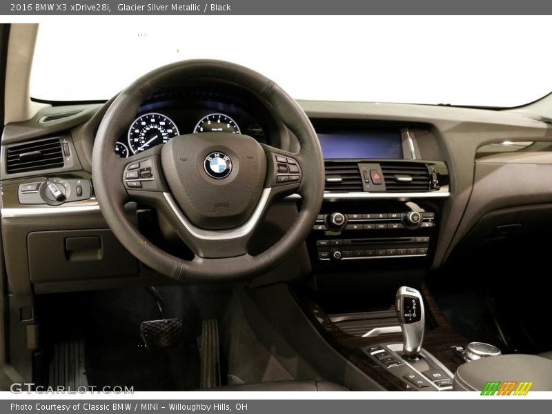 Glacier Silver Metallic / Black 2016 BMW X3 xDrive28i