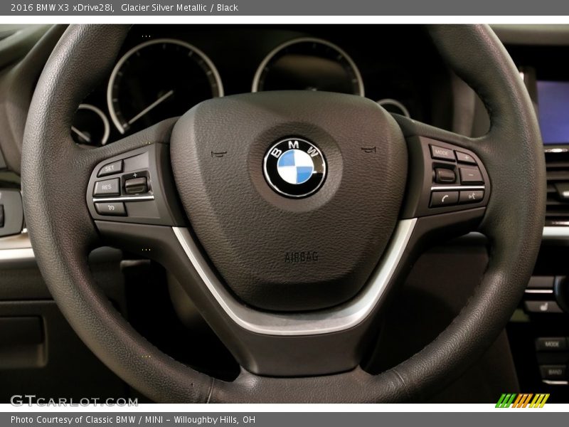 Glacier Silver Metallic / Black 2016 BMW X3 xDrive28i