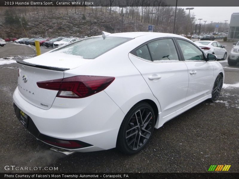 Ceramic White / Black 2019 Hyundai Elantra Sport