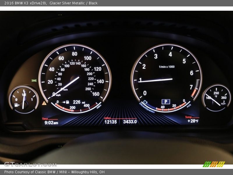 Glacier Silver Metallic / Black 2016 BMW X3 xDrive28i