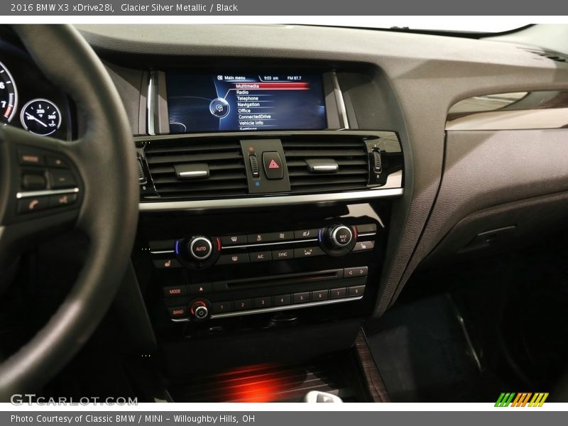 Glacier Silver Metallic / Black 2016 BMW X3 xDrive28i