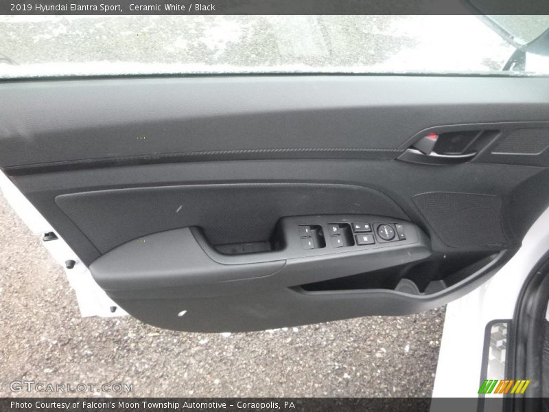 Ceramic White / Black 2019 Hyundai Elantra Sport