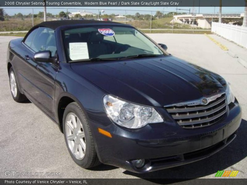 Modern Blue Pearl / Dark Slate Gray/Light Slate Gray 2008 Chrysler Sebring Touring Convertible