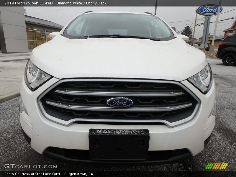 Diamond White / Ebony Black 2019 Ford EcoSport SE 4WD