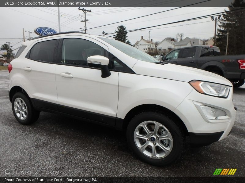 Diamond White / Ebony Black 2019 Ford EcoSport SE 4WD