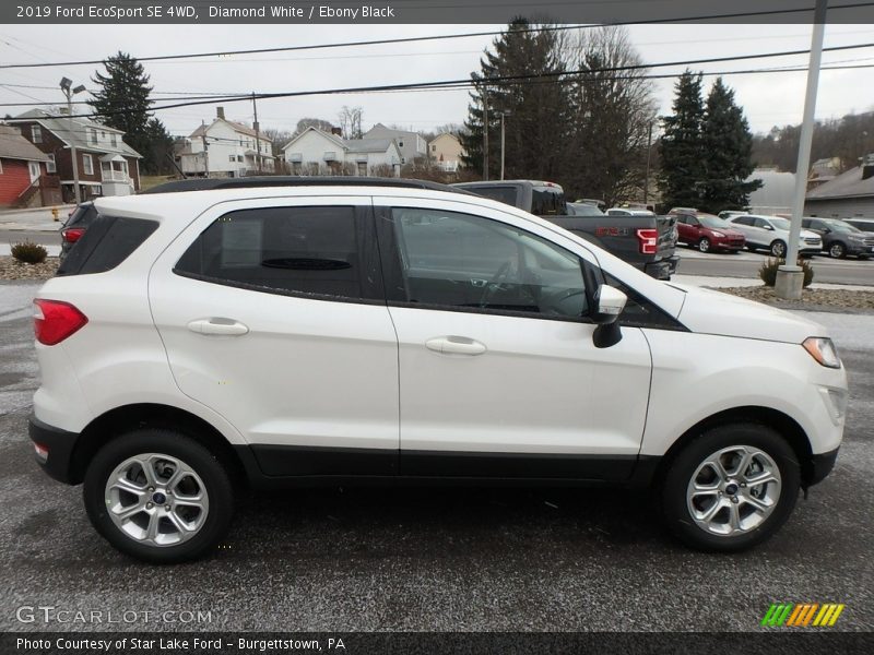 Diamond White / Ebony Black 2019 Ford EcoSport SE 4WD