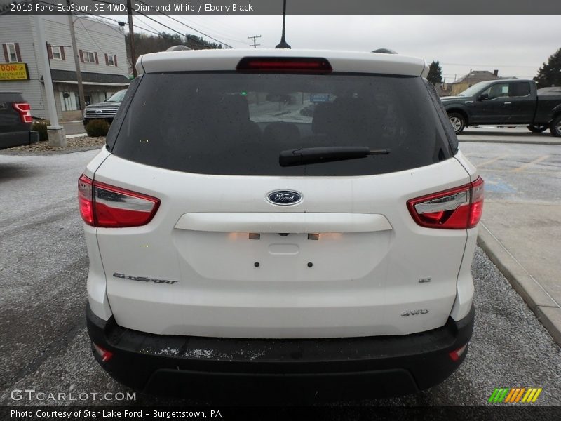 Diamond White / Ebony Black 2019 Ford EcoSport SE 4WD