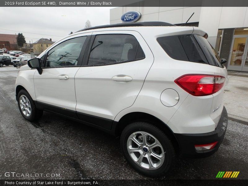 Diamond White / Ebony Black 2019 Ford EcoSport SE 4WD