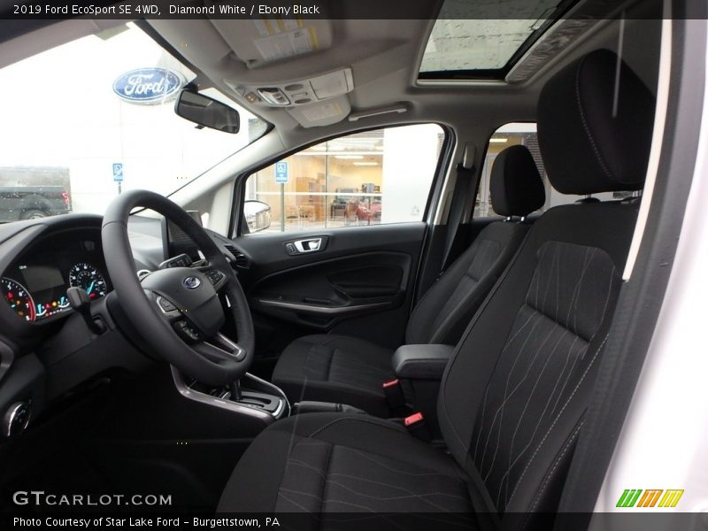 Diamond White / Ebony Black 2019 Ford EcoSport SE 4WD
