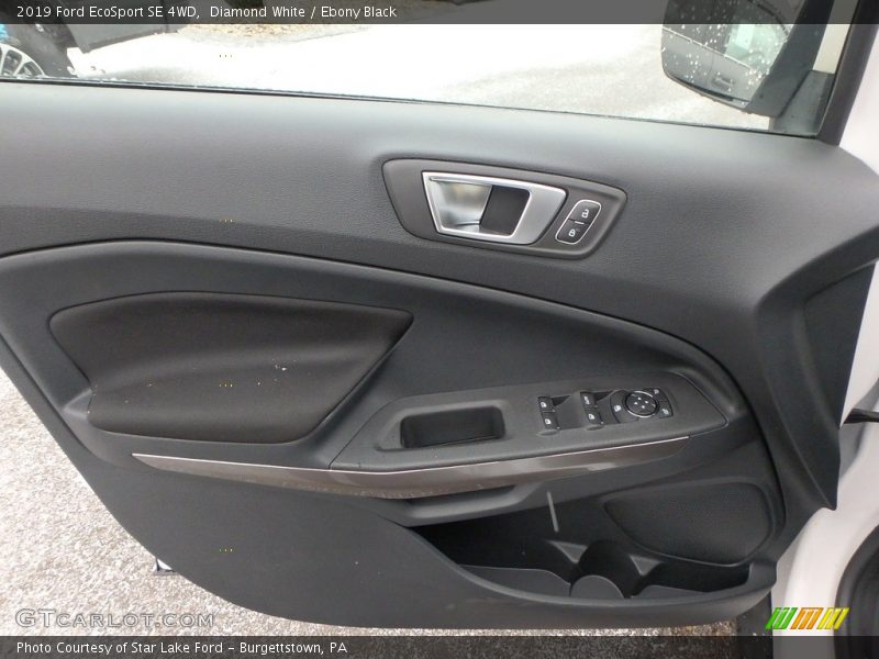 Diamond White / Ebony Black 2019 Ford EcoSport SE 4WD