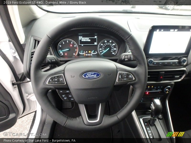 Diamond White / Ebony Black 2019 Ford EcoSport SE 4WD