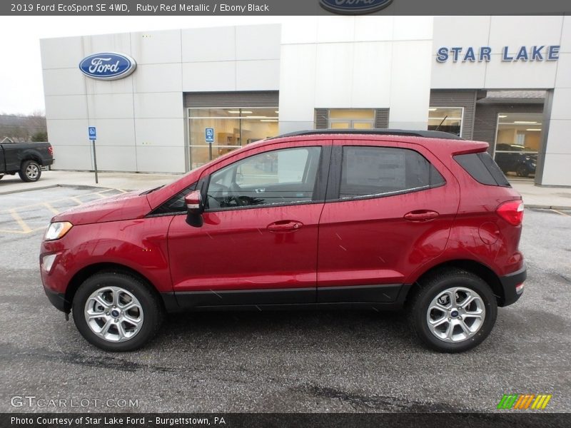 Ruby Red Metallic / Ebony Black 2019 Ford EcoSport SE 4WD