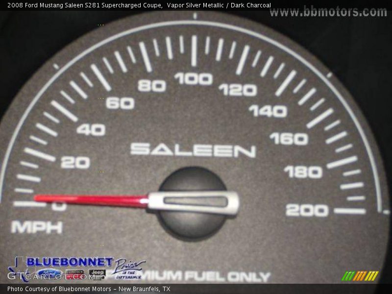 Vapor Silver Metallic / Dark Charcoal 2008 Ford Mustang Saleen S281 Supercharged Coupe