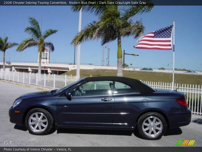 Modern Blue Pearl / Dark Slate Gray/Light Slate Gray 2008 Chrysler Sebring Touring Convertible