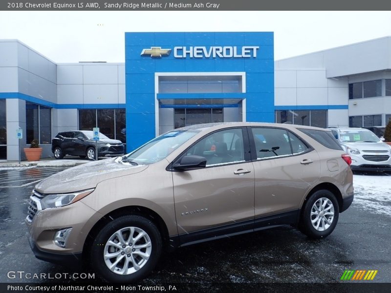 Sandy Ridge Metallic / Medium Ash Gray 2018 Chevrolet Equinox LS AWD