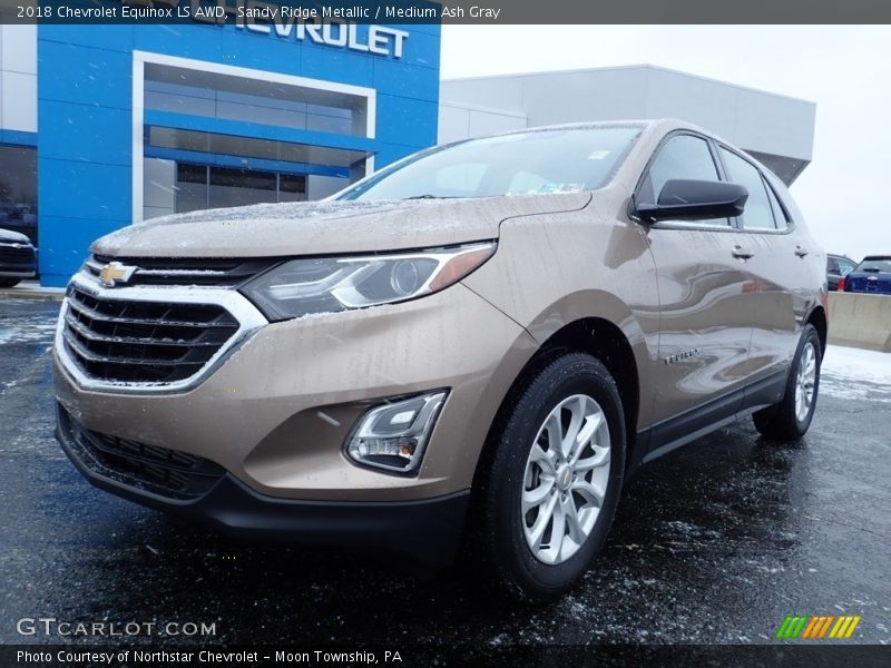 Sandy Ridge Metallic / Medium Ash Gray 2018 Chevrolet Equinox LS AWD