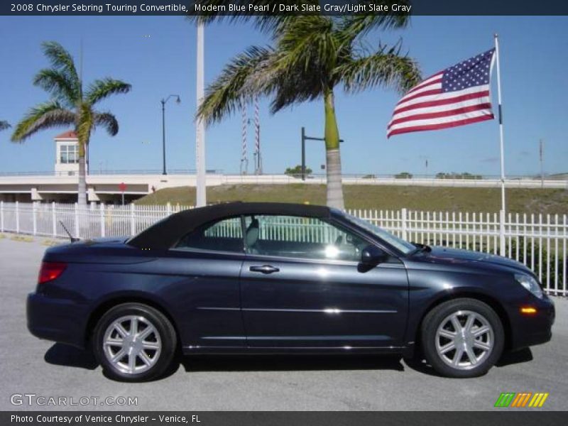 Modern Blue Pearl / Dark Slate Gray/Light Slate Gray 2008 Chrysler Sebring Touring Convertible