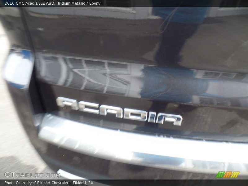 Iridium Metallic / Ebony 2016 GMC Acadia SLE AWD