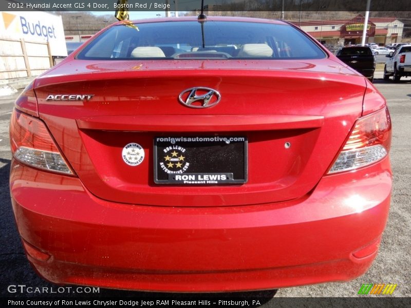 Boston Red / Beige 2012 Hyundai Accent GLS 4 Door
