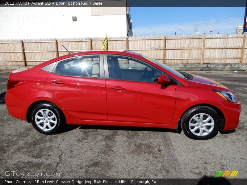 Boston Red / Beige 2012 Hyundai Accent GLS 4 Door
