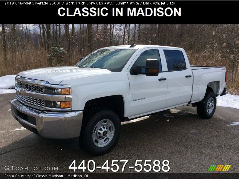 Summit White / Dark Ash/Jet Black 2019 Chevrolet Silverado 2500HD Work Truck Crew Cab 4WD