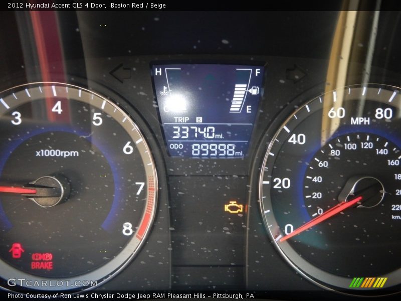 Boston Red / Beige 2012 Hyundai Accent GLS 4 Door