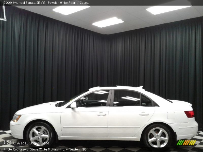 Powder White Pearl / Cocoa 2009 Hyundai Sonata SE V6