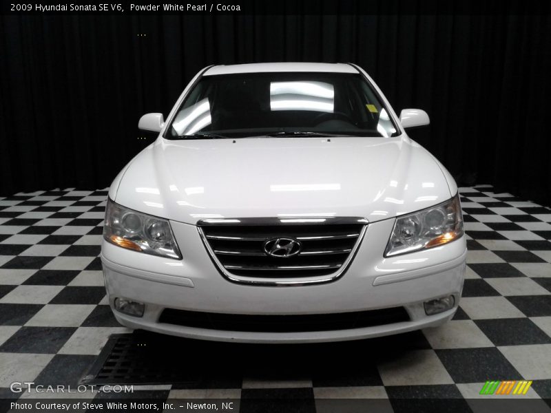 Powder White Pearl / Cocoa 2009 Hyundai Sonata SE V6