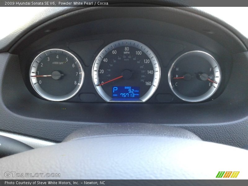 Powder White Pearl / Cocoa 2009 Hyundai Sonata SE V6